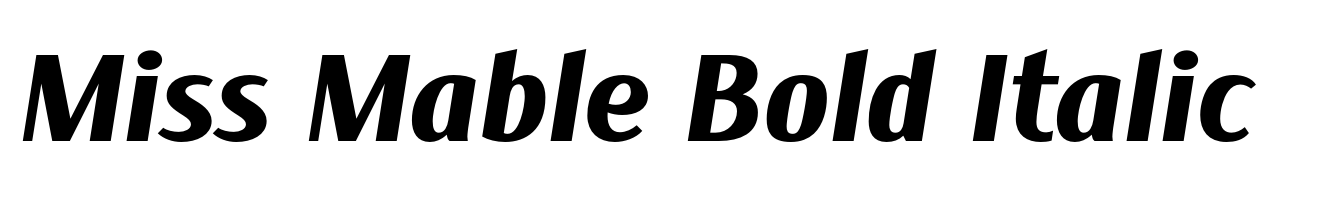 Miss Mable Bold Italic